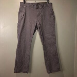 Eddie Bauer Men's Canvas Utility Pant Size 34x30 Gray Straight Leg